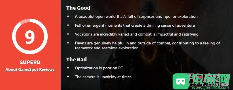 《龙之信条2》获Gamespot9分评价